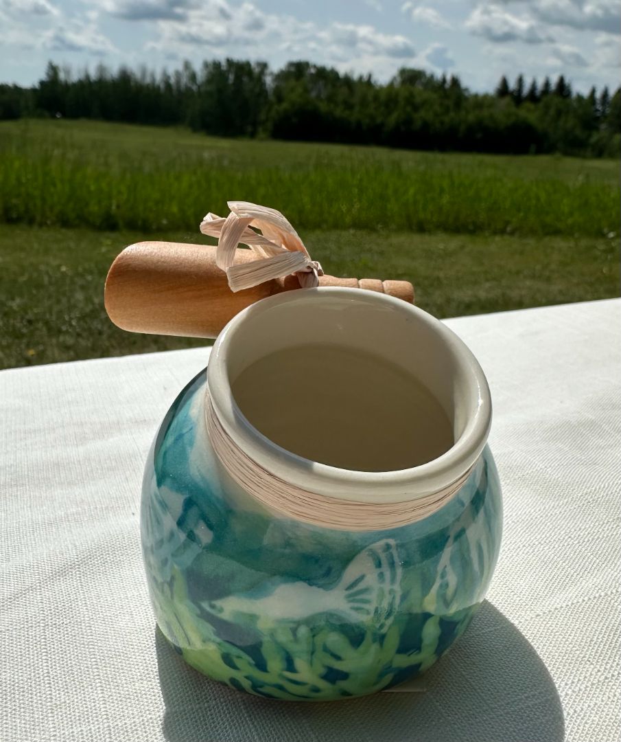 Barb Howe - Stencil Salt Jar