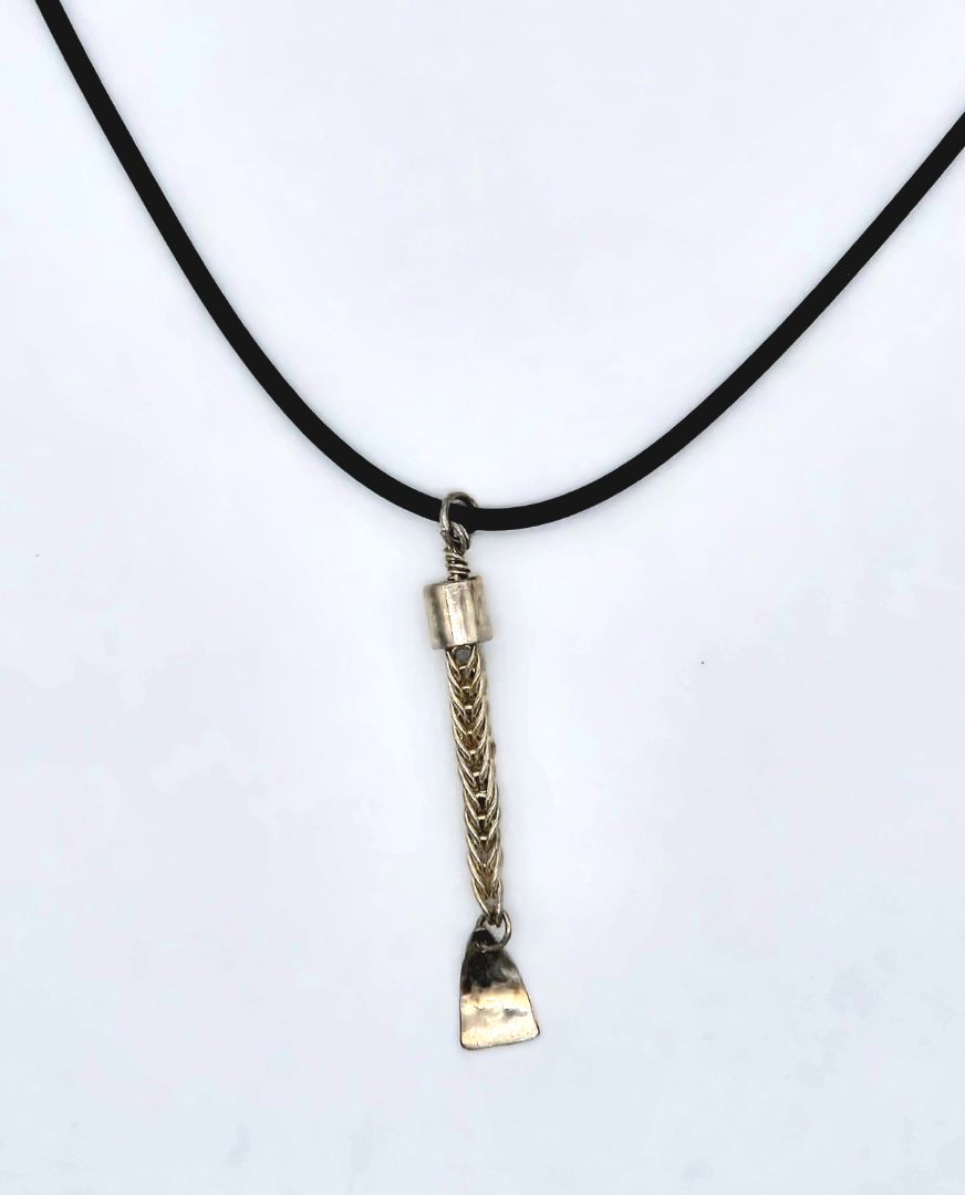 Sheila Fendall - Fine Sterling Woven Dangly Necklace