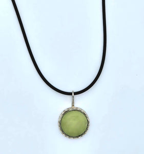 Sheila Fendall - Green Marble Cabochon Necklace
