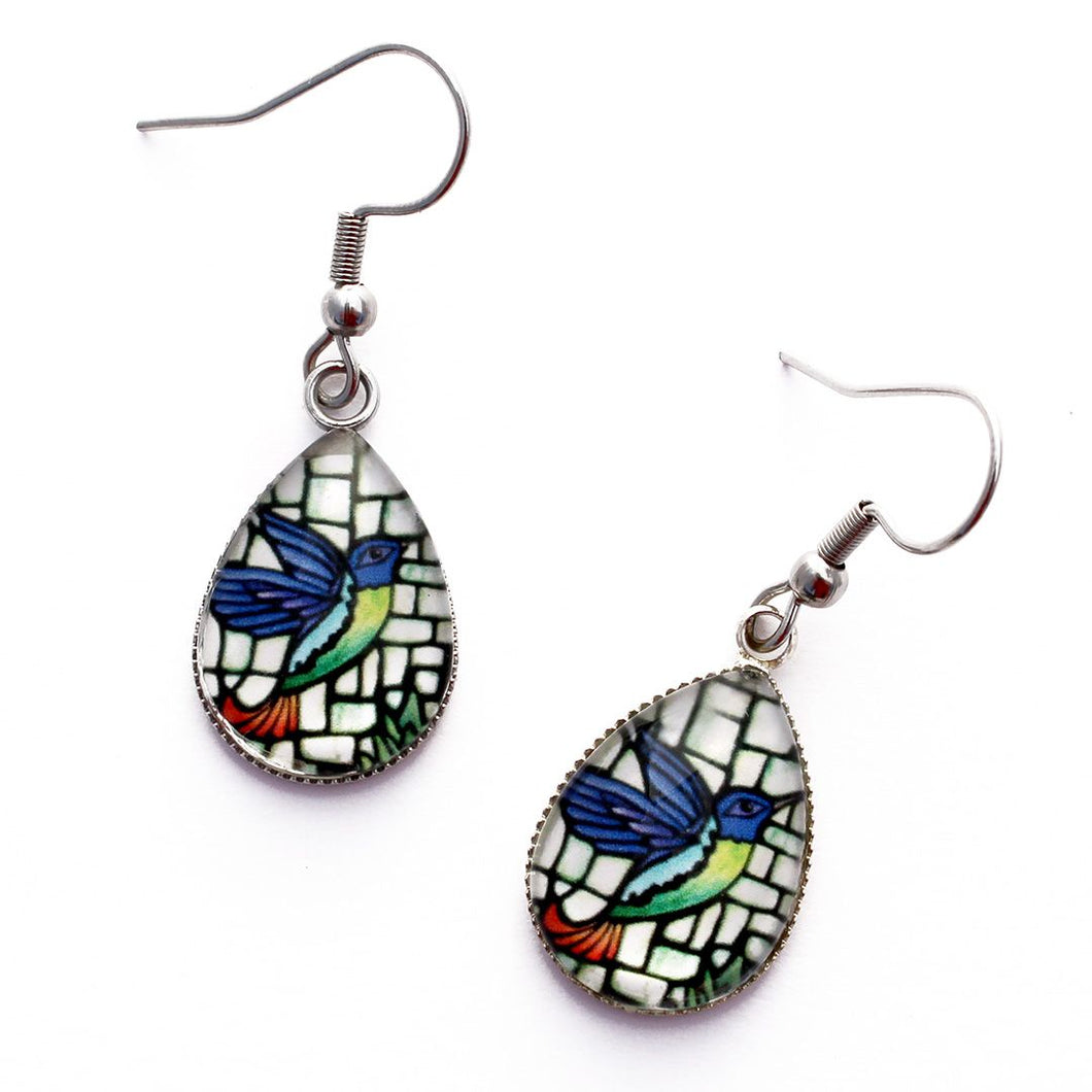 Kathy Lycka - Earrings Teardrop Hummingbird