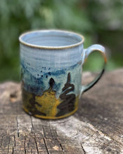 Load image into Gallery viewer, Elan Muir - Cup Larch Valley Trees Gold Blue
