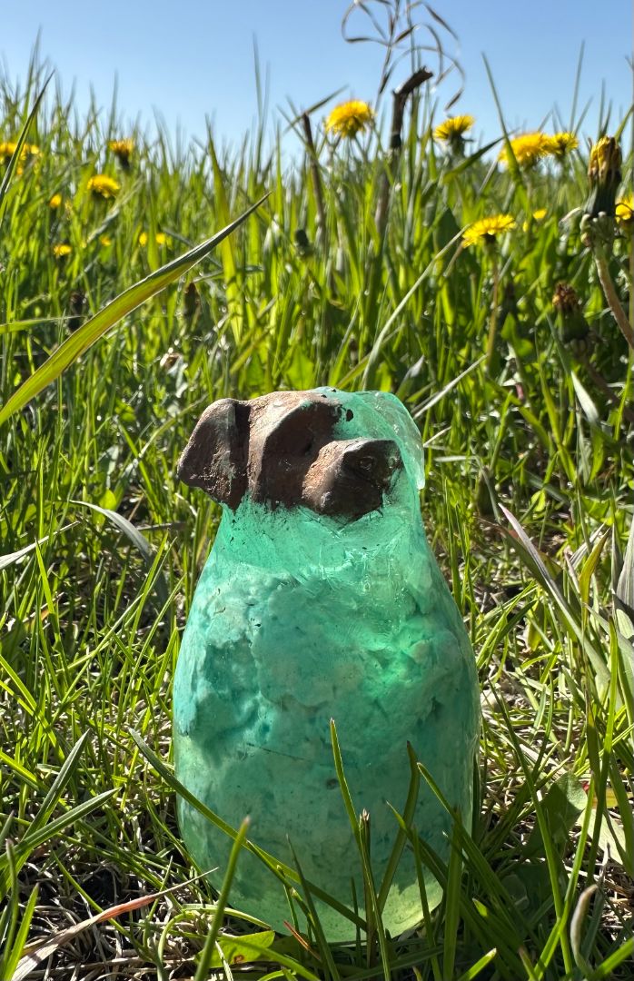 Connie Geerts - Resin Relic Turquoise Dog