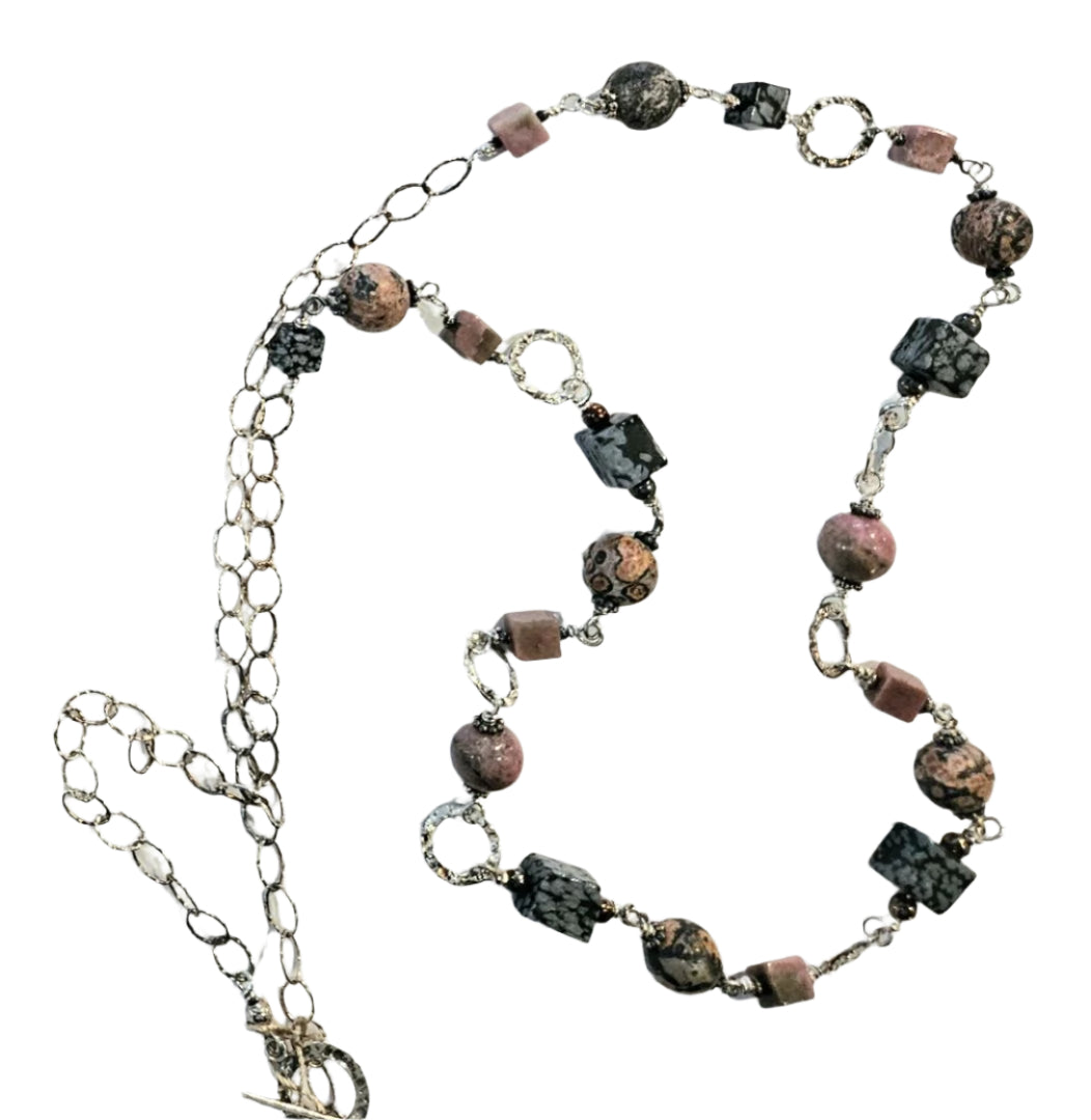 Jolanta - #16 Jasper/ss Necklace 0523