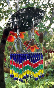 Karen Risbey - Blue, Red, Green, Yellow Triangle Fringe MET105