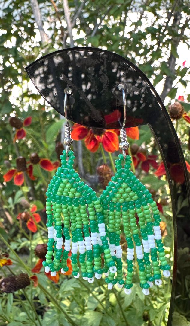 Karen Risbey - Green Fringe Small MET343