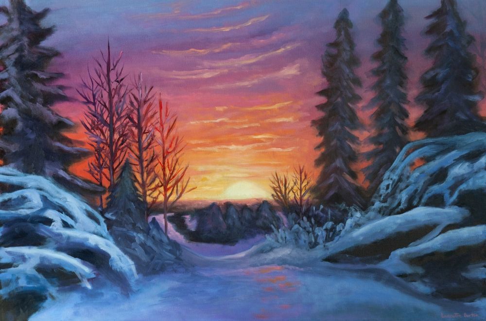 Lancette Burton - Sunset on the Border