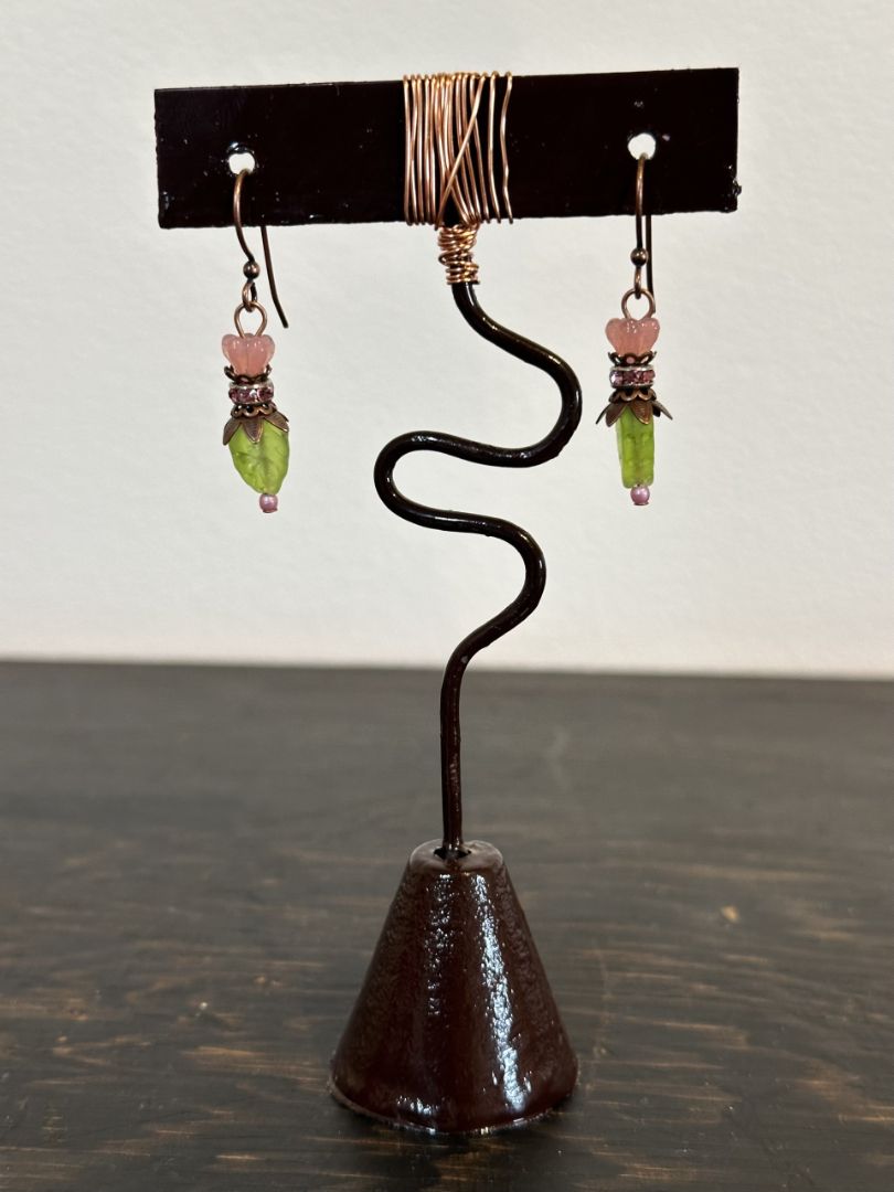 Valerie Unruh - Leaf Earring with Crystal LE/c 1OPK