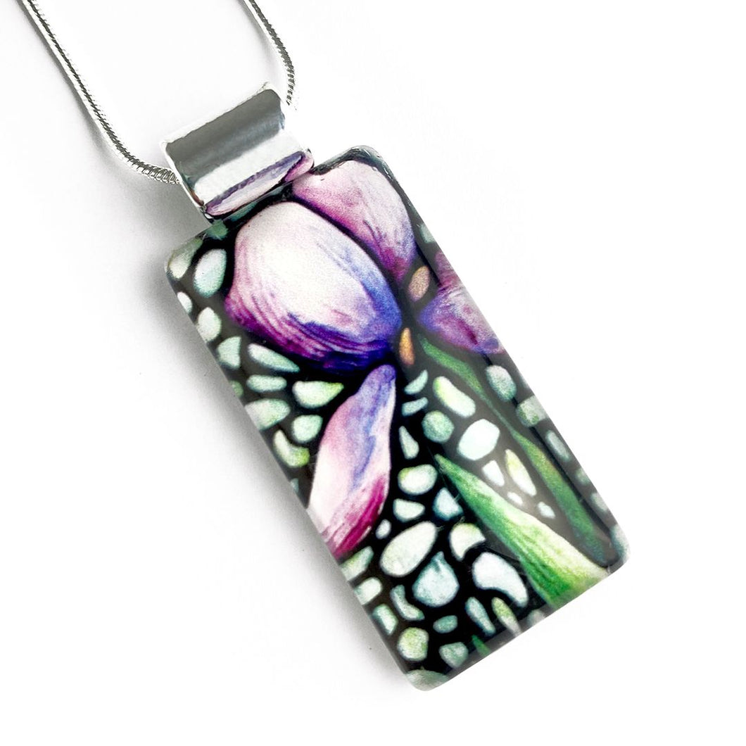 Kathy Lycka - Necklace Rectangle Light Purple Iris