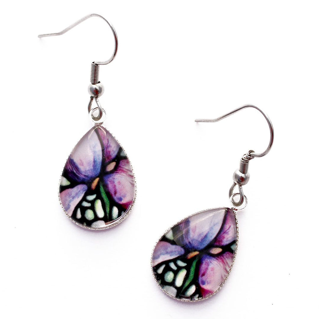 Kathy Lycka - Earrings Teardrop Light Purple Iris