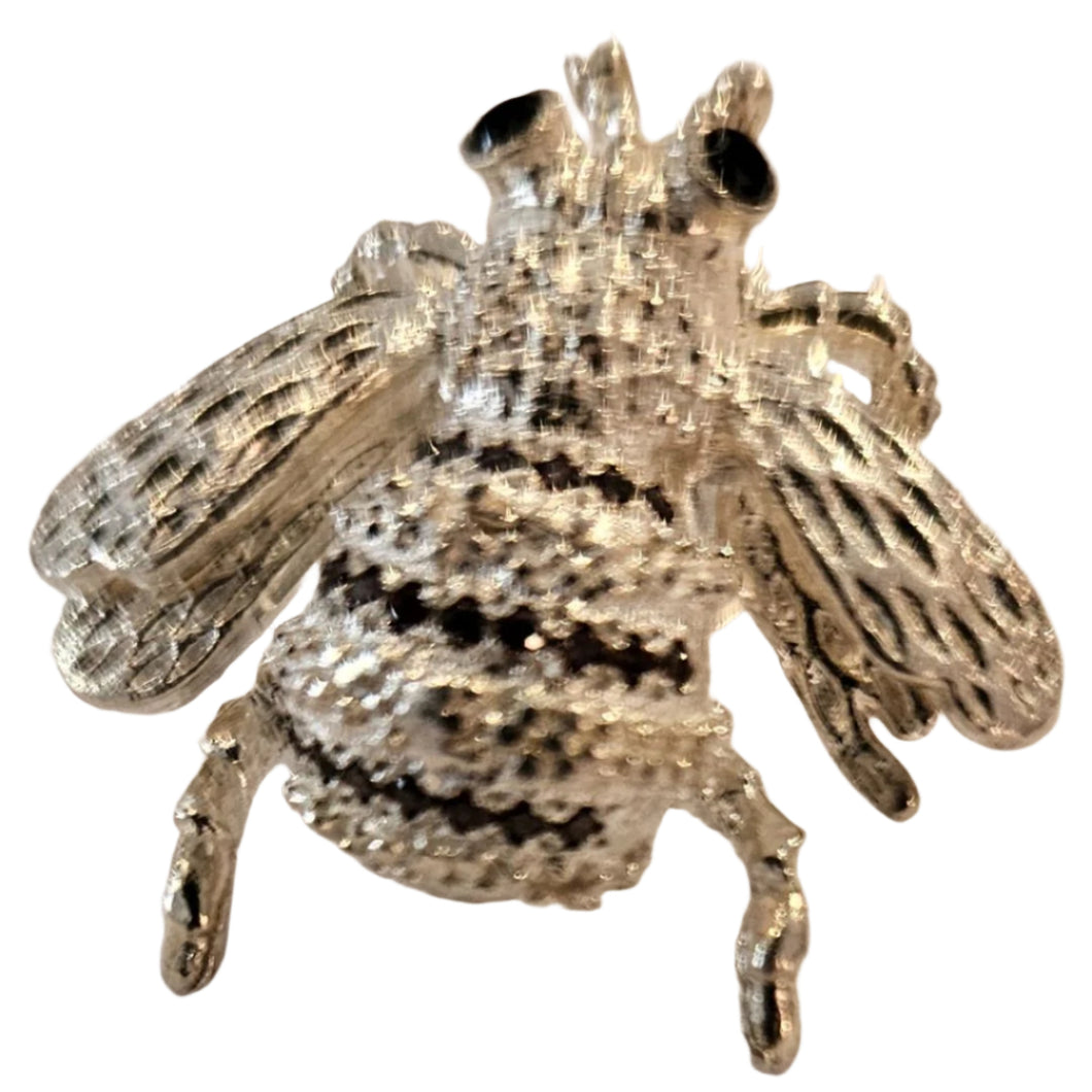 Shelley McAneeley - Pin Bee with Sapphire and Black Diamond