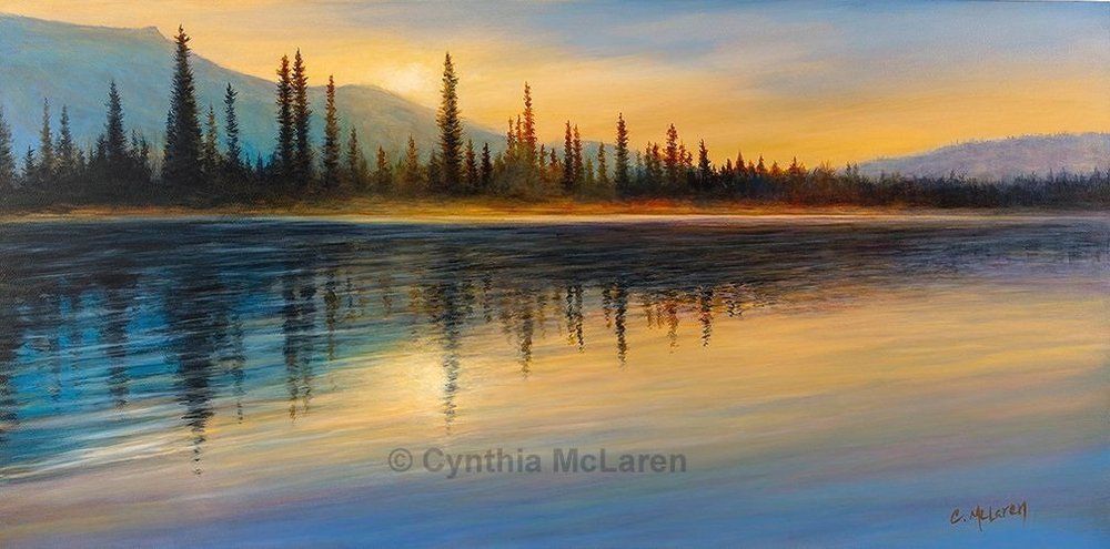 Cynthia McLaren Athabasca River Sunset