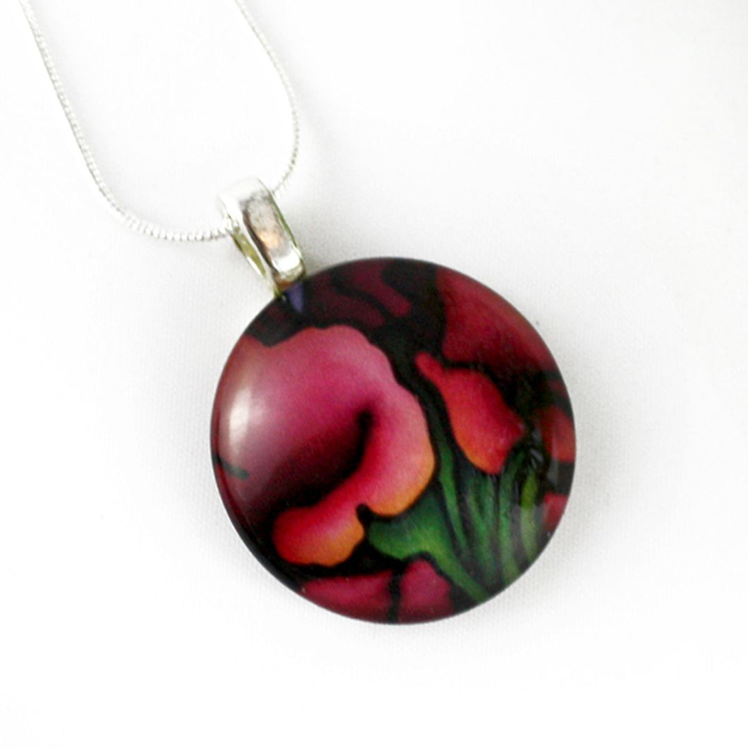 Kathy Lycka - Necklace Circle Morning Gladiolas