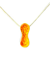 Load image into Gallery viewer, Neshka Krusche - 16 Peanut-Shaped Silver Amber Necklace
