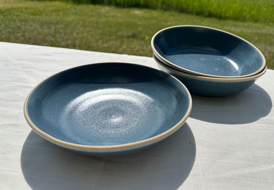 Elan Muir - Pasta Bowl Slate Blue raw rim