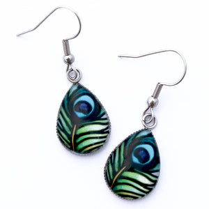 Kathy Lycka - Earrings Teardrop Peacock
