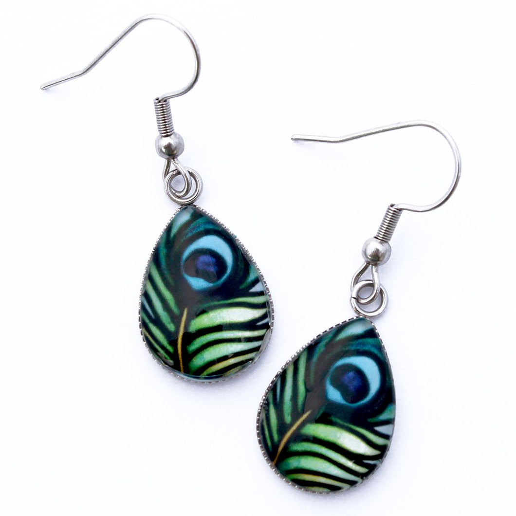 Kathy Lycka - Earrings Teardrop Peacock