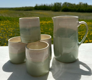 Elan Muir - Pitcher & 4 Cups Green/Opal