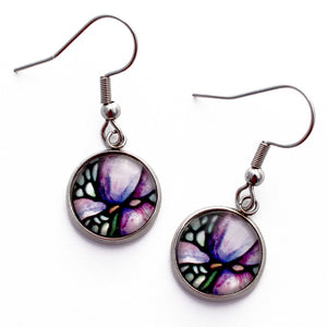 Kathy Lycka - Earrings Circle Light Purple Iris