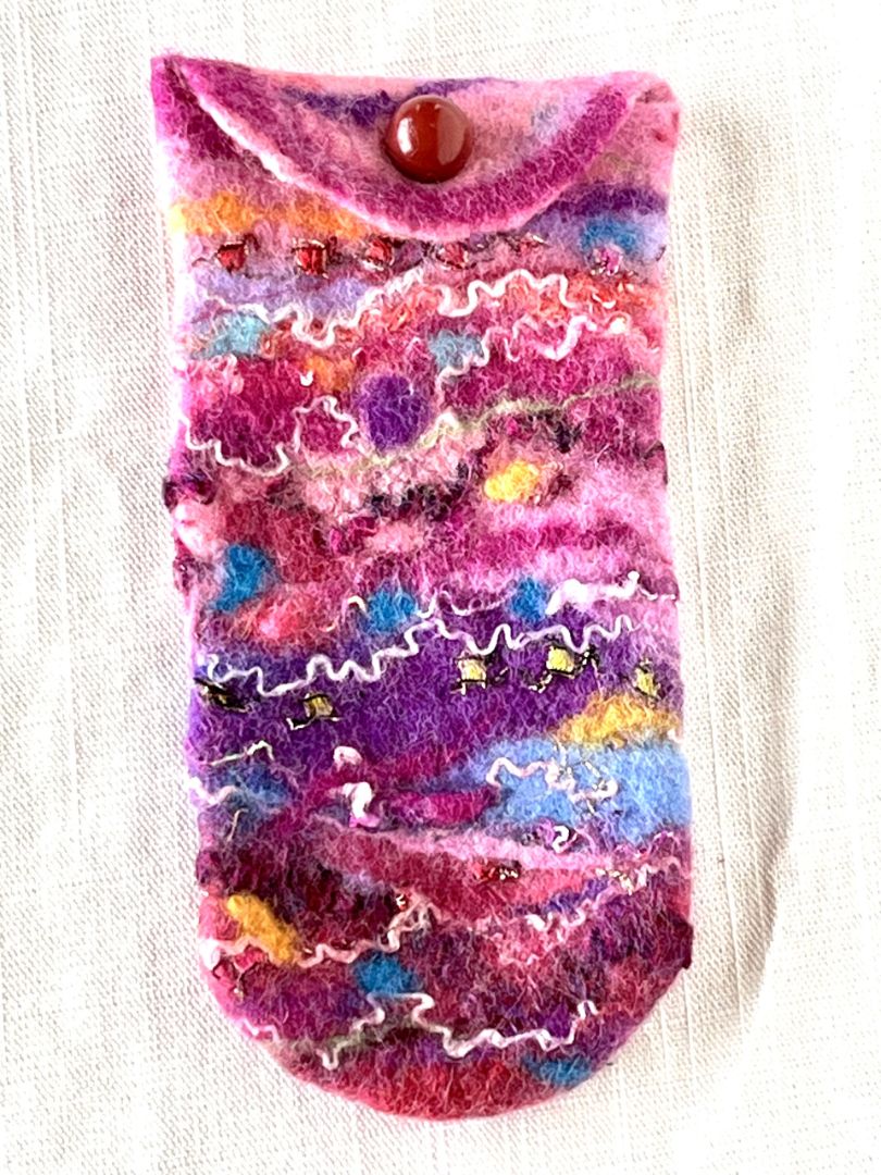 Kathryn Sherman - Glasses Pouch Pink Crazy
