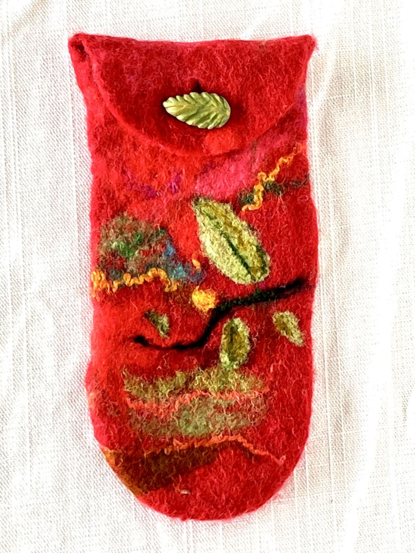 Kathryn Sherman - Glasses Pouch Red Branch