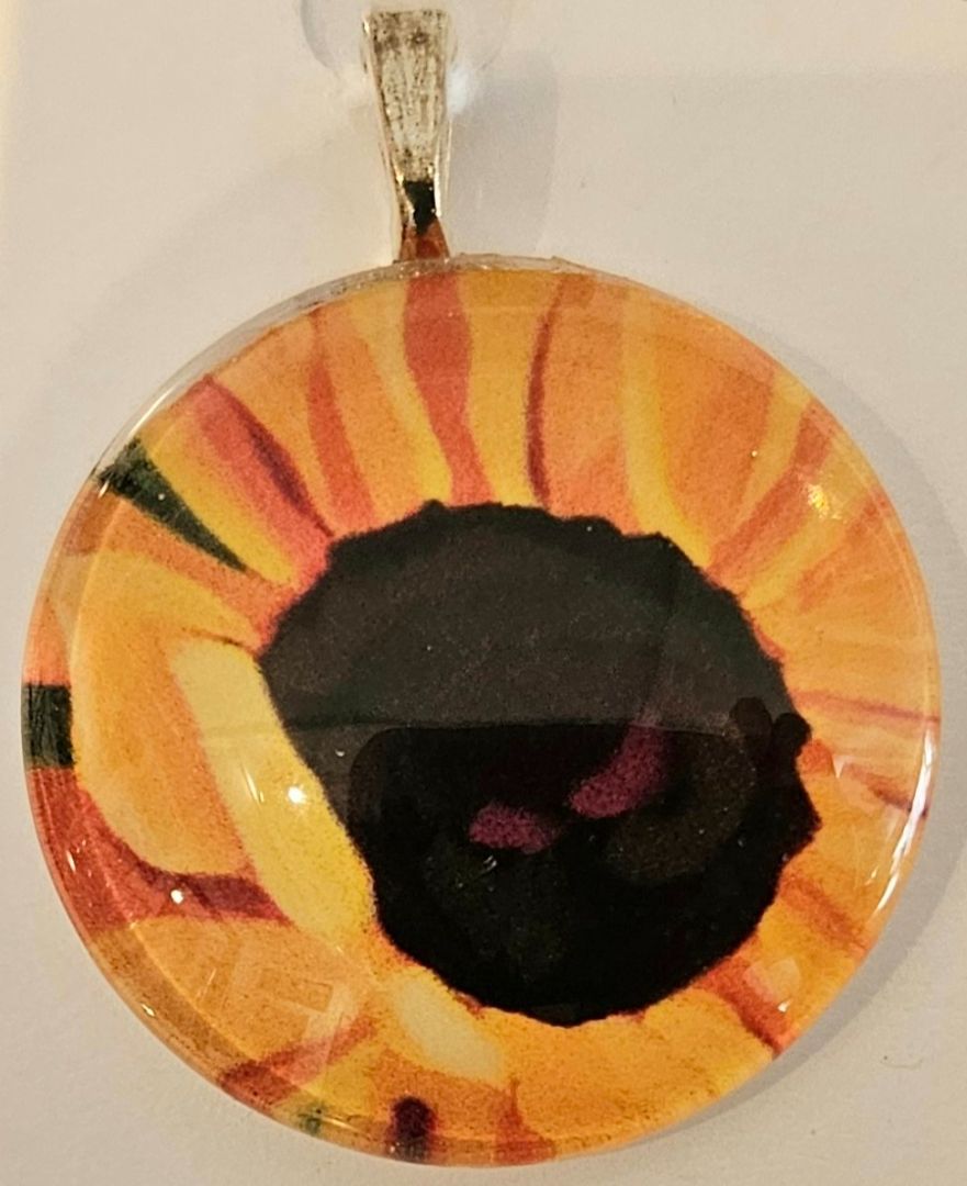 Kathy Lycka - Necklace Circle Sunflower Study