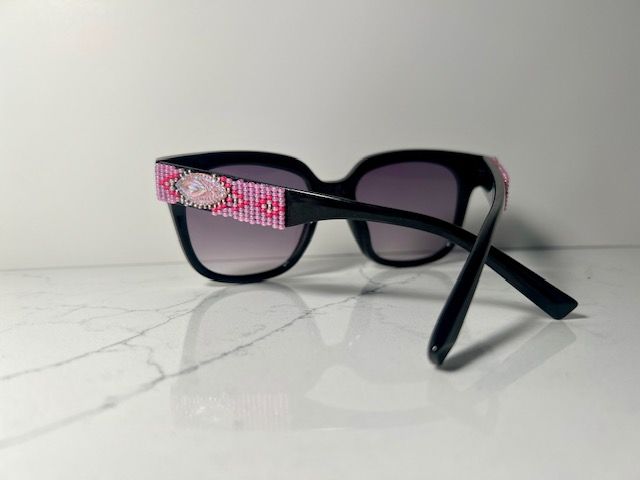 Summer Supernant - Pink with Jewels Beaded Sunglasses