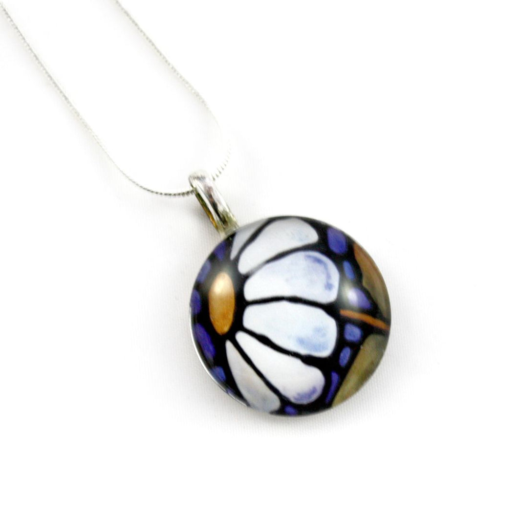Kathy Lycka - Necklace Circle White Daisy